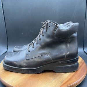 LL Bean Brown Leather Ankle Boots Womens Size 9 Canada Made OQM23-04